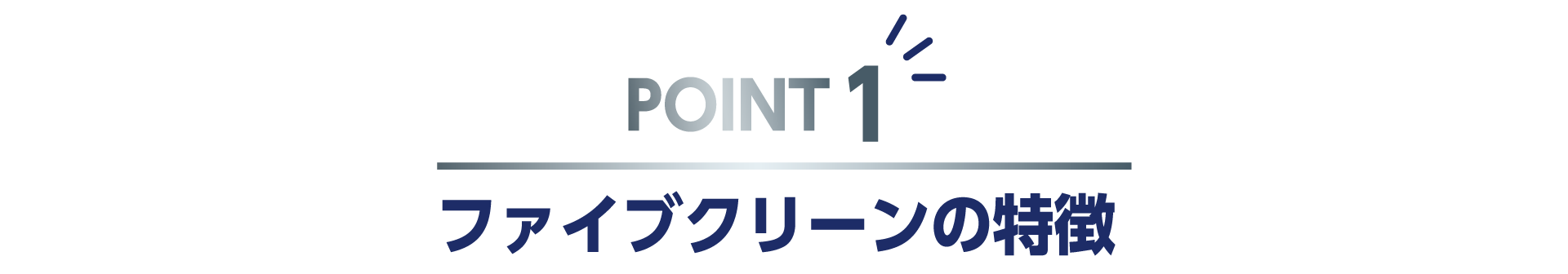 POINT1 ファイブクリーンの特徴